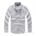 Light Striped Single Pocket Men's Long Sleeved Shirt